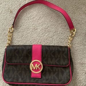Cute Brown and Pink Michael Kors satchel